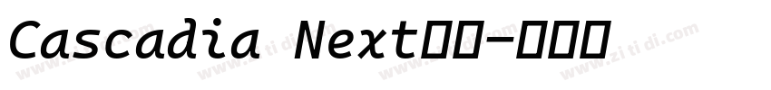 Cascadia Next字体字体转换